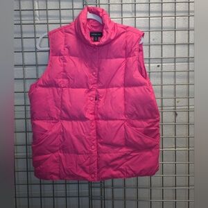 Lands' End Women's Pink Puffer Vest
